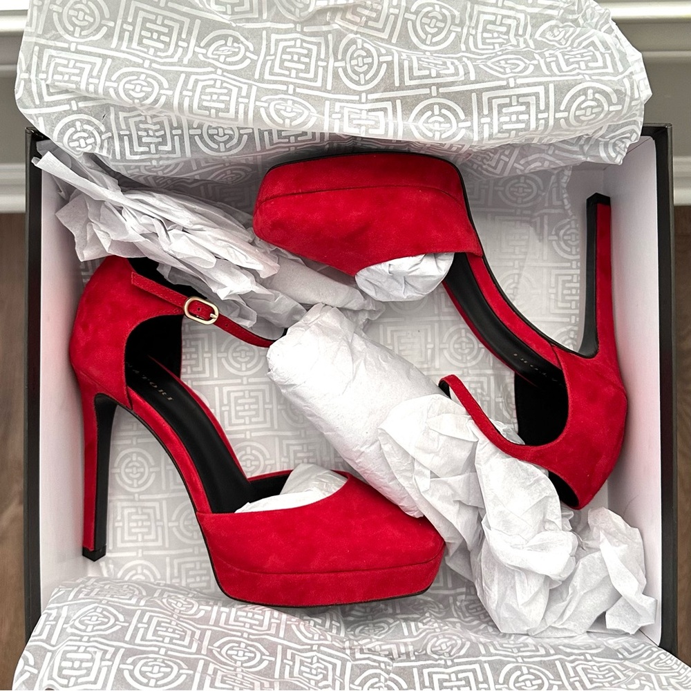 NATORI Sae Platform Pump, Red—Size 7